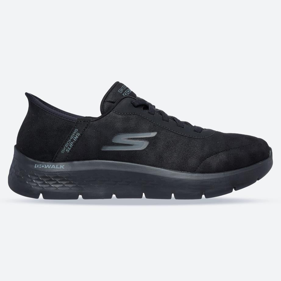 Men's Wide Fit Skechers 216326 Slip-ins Go Walk Flex Smooth Motion Trainers in Black - Image 1