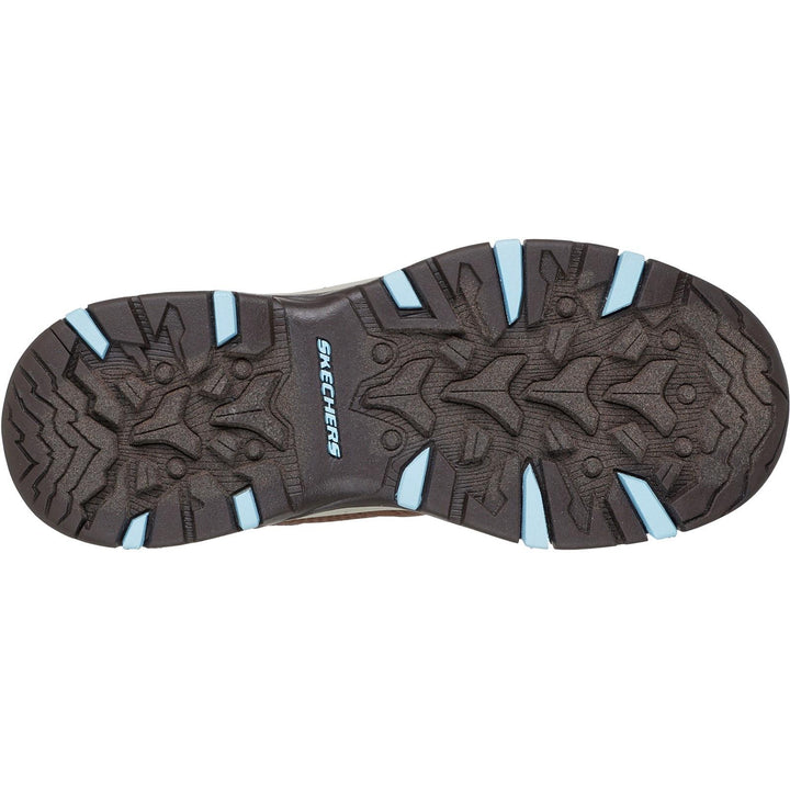 Women's Relaxed Fit Skechers 180119 Waterproof Trego Trail Destiny Trainers in Chocolate - Image 1