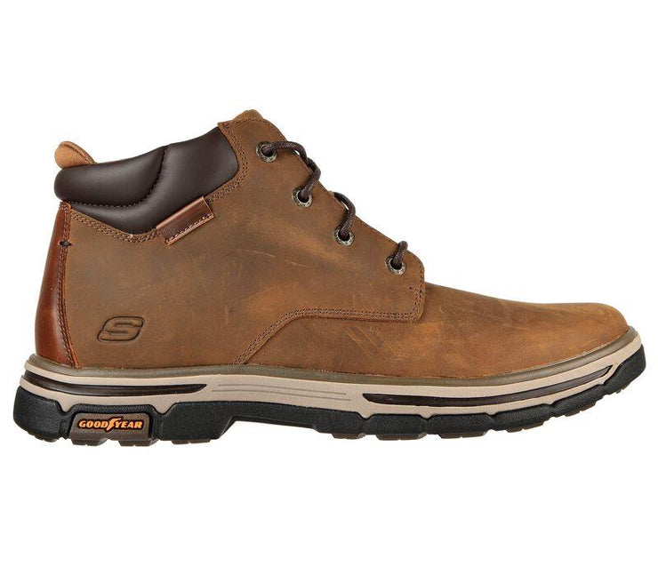 Men's Wide Fit Skechers 204394 Segment 2.0 Brogden Boots - Desert/Brown