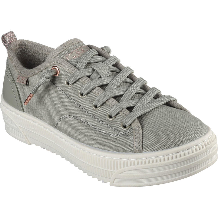 Women's Wide Fit Skechers 114640 Bobs Copa Canvas Shoes