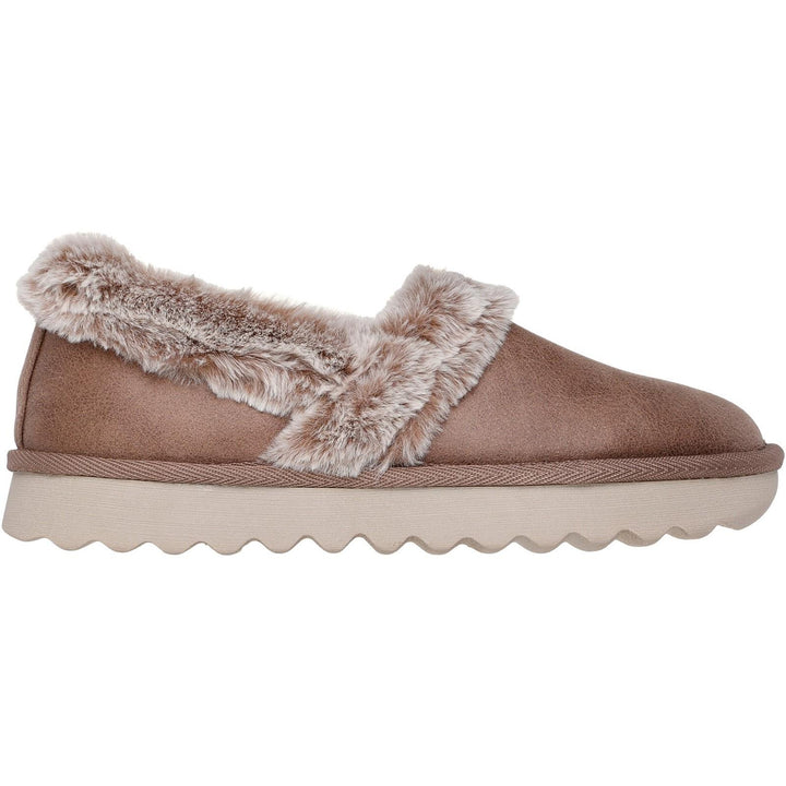 Women's Wide Fit Skechers 169027 Cozy Up Slippers in Black - Image 1