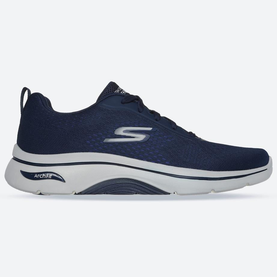 Men's Wide Fit Skechers 216516 Go Walk Arch Fit 2.0 Idyllic 2 Trainers in Navy - Image 1