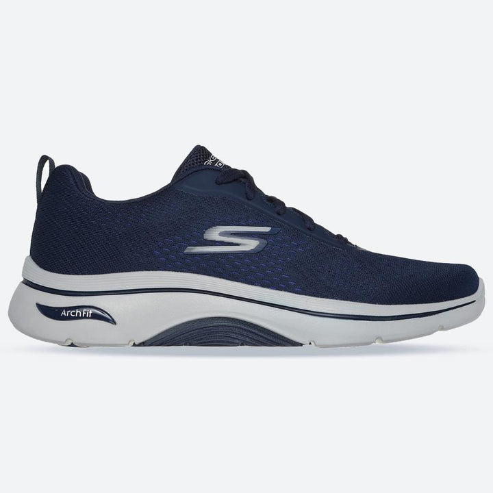 Men's Wide Fit Skechers 216516 Go Walk Arch Fit 2.0 Idyllic 2 Trainers in Navy - Image 1