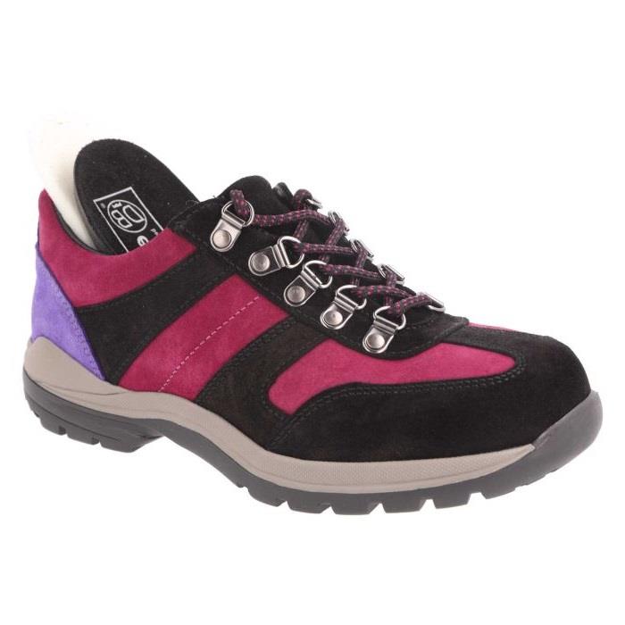 Women's Wide Fit DB Anais Walking Trainers in Black / Multi Suede - Image 1