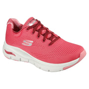 Women's Wide Fit Skechers 149057 Unny Outlook Sports Trainers - Rose