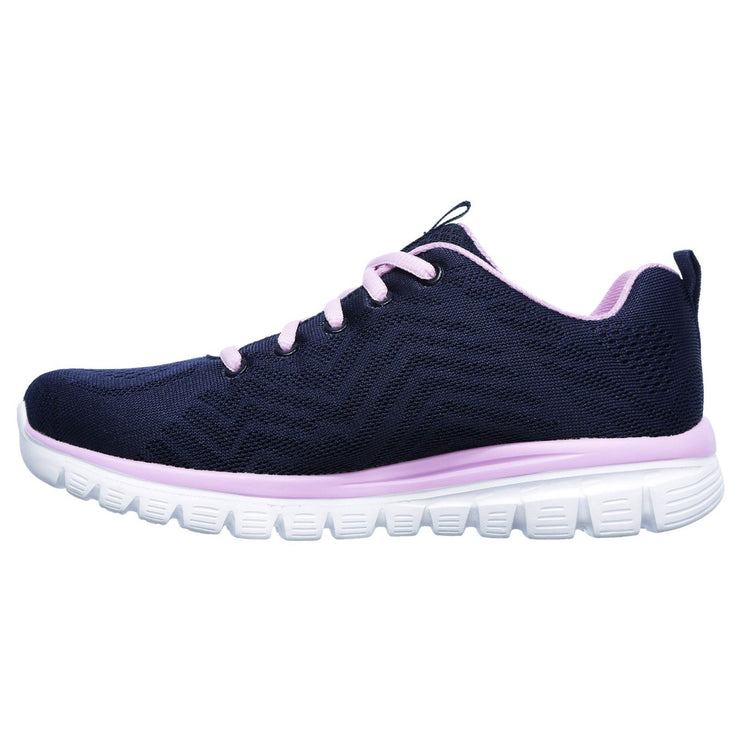 Skechers 12615 Graceful Get Connected Trainers Navy Pink-5