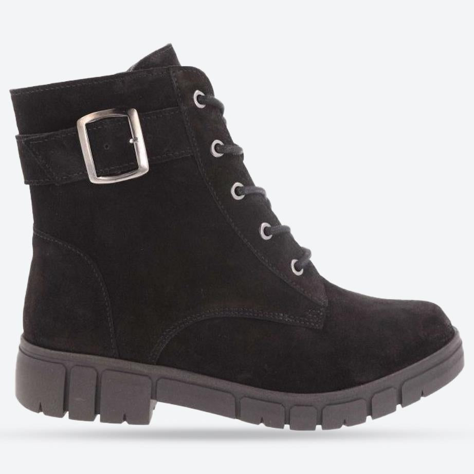 Women's Wide Fit DB Holly Ankle Boots in Brown Suede - Image 1