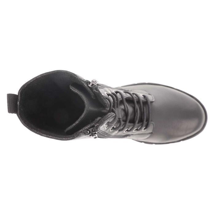 Women's Wide Fit DB Cirrus Lace Up Boots in Black Leather - Image 5