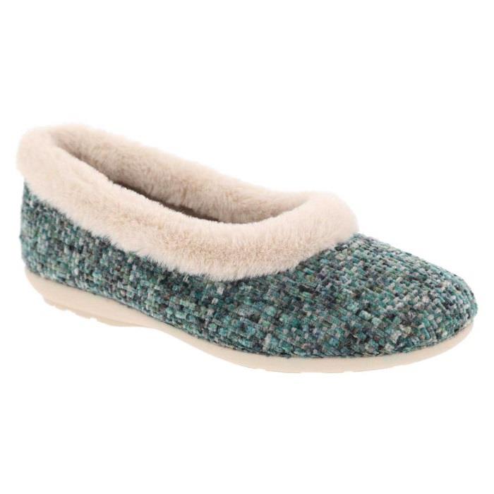 Women's Wide Fit DB Robyn Slippers in Rose Multi Textile - Image 1