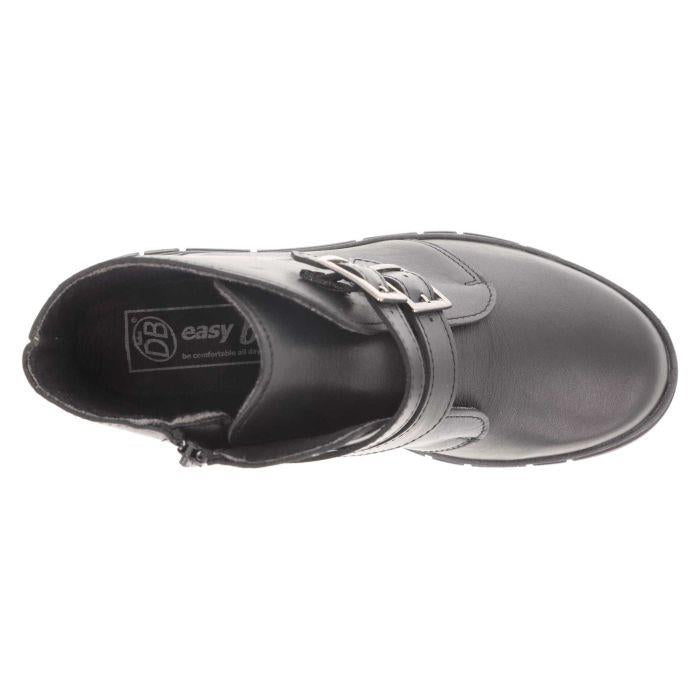 Women's Wide Fit DB Penelope Buckle Boots in Black Leather - Image 5