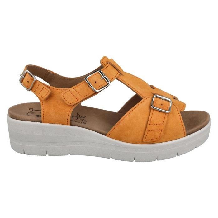 Women's Wide Fit DB Francesca Sandals in Blue Nubuck - Image 4