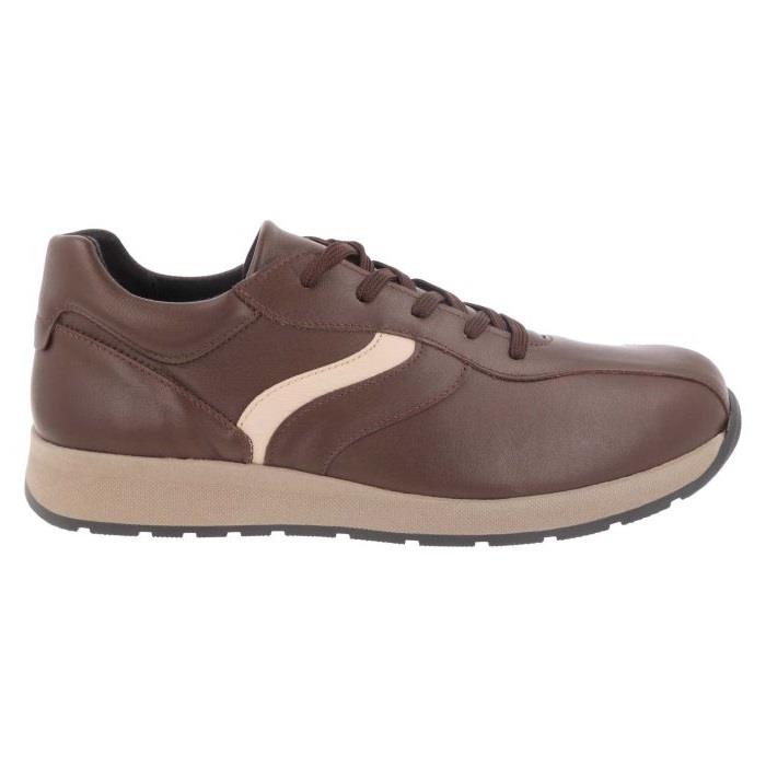 Men's Wide Fit DB Maurice Trainers in Black Leather - Image 1
