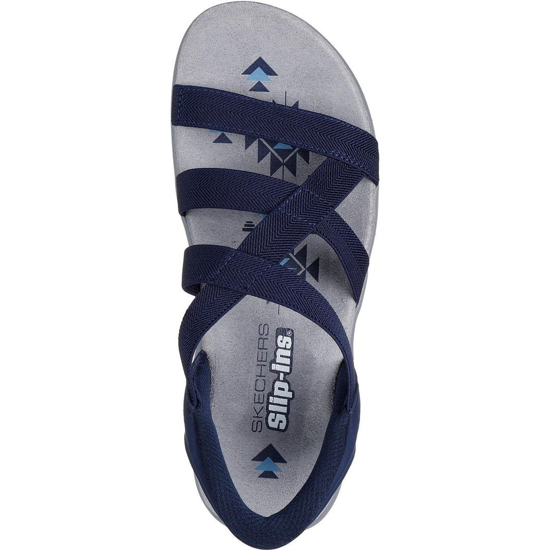 Women's Wide Fit Skechers 163460 Slip-ins Reggae Slim Stretch Flex Sandals