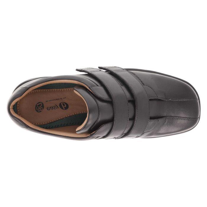 Men's Wide Fit DB Conrad Shoes in Black Leather - Image 5
