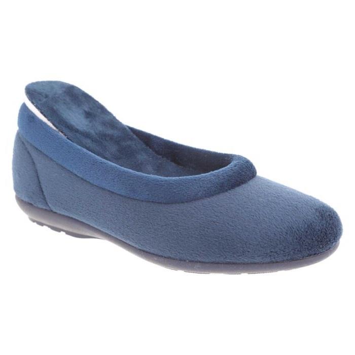 Women's Wide Fit DB Jade Slippers in Green Velour - Image 4