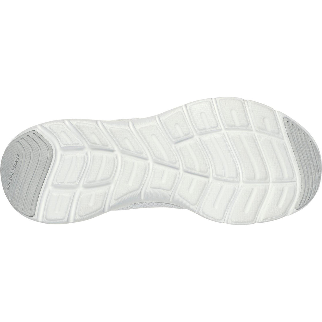 Womens Wide Fit Skechers 150206 Flex Appeal 5.0 Uptake Trainers in White/Silver - Image 11