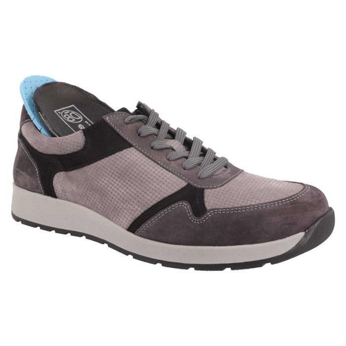 Men's Wide Fit DB Hector Trainers in Black Suede - Image 1