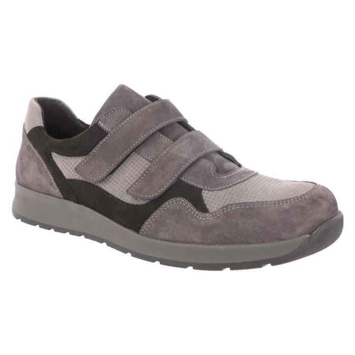 Men's Wide Fit DB Edmund Trainers in Black / Grey Suede - Image 10