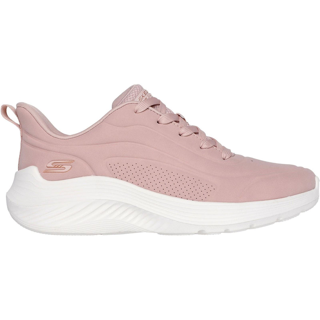 Women's Wide Fit Skechers 117485 Bobs Sport Squad Waves Just Wading Trainers in Blush - Image 2