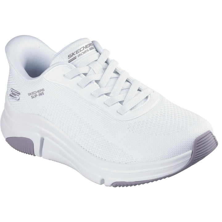 Women's Wide Fit Skechers 117587 Slip-ins Bobs Sport Sparrow Flex Trainers in Blush - Image 1