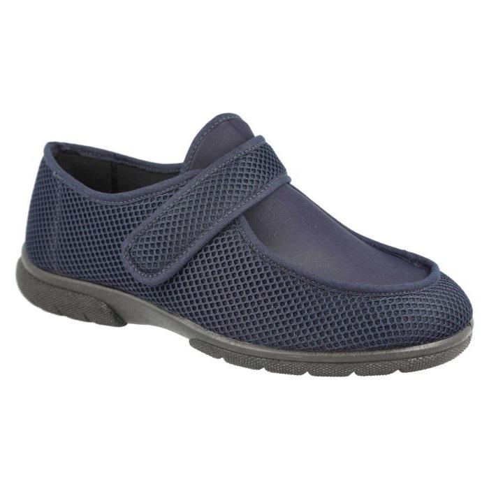 Men's Wide Fit DB Jamie Shoes in Black Stretch Textile - Image 1