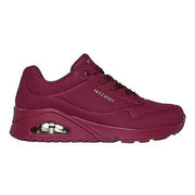 Skechers 73690 Extra Wide Uno - Stand On Air Walking Trainers Plum-1
