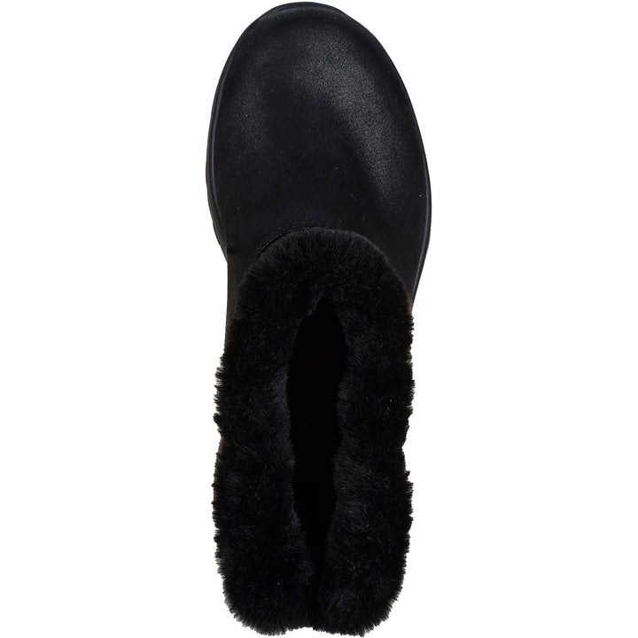 Women's Wide Fit Skechers 144800 Slip-ins On The Go Joy Cozy Dream Boots in Black - Image 1