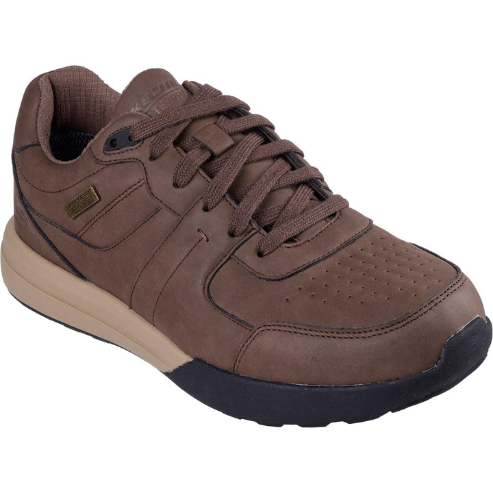 Men's Wide Fit Skechers 205236 Waterproof Netson Trainers in Brown - Image 8