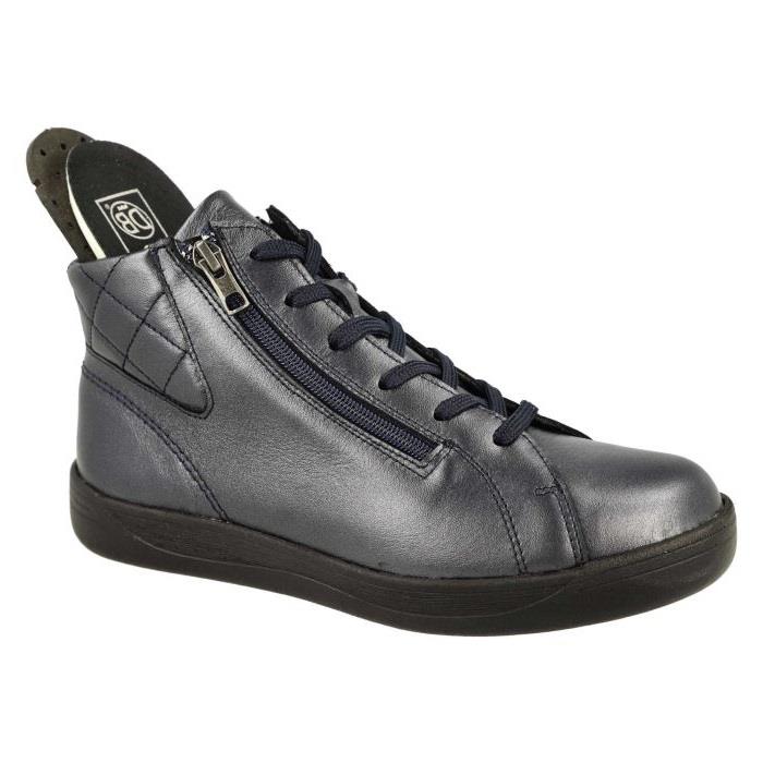 Women's Wide Fit DB Levisham Boots in Black Leather - Image 1