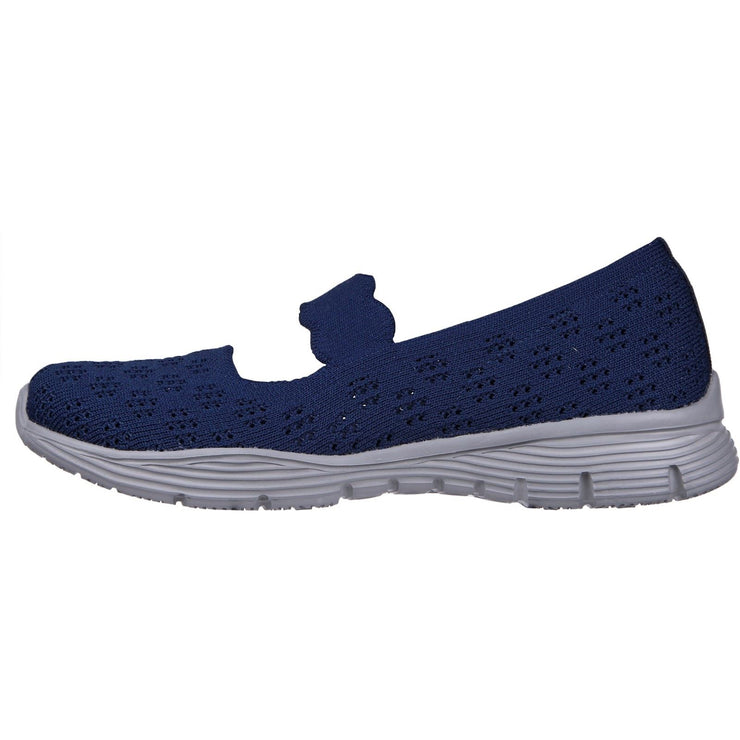 Women's Wide Fit Skechers 158109 Seager Simple Things Shoes