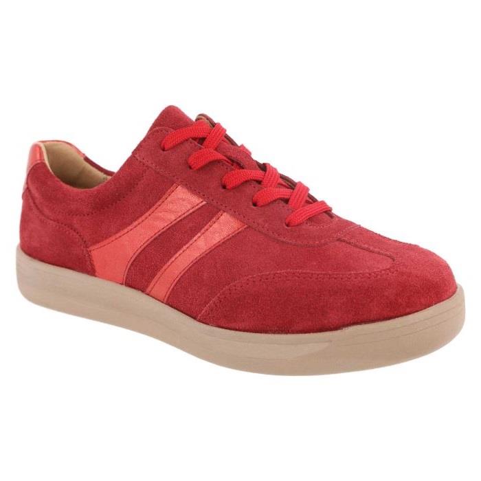Women's Wide Fit DB Hannah Lace Up Trainers in Black Suede - Image 18