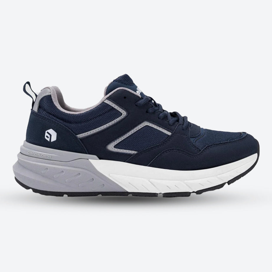 Mens Wide Fit FitVille Rebound Neo V2 Trainers in navy-blue-dove-grey - Image 1