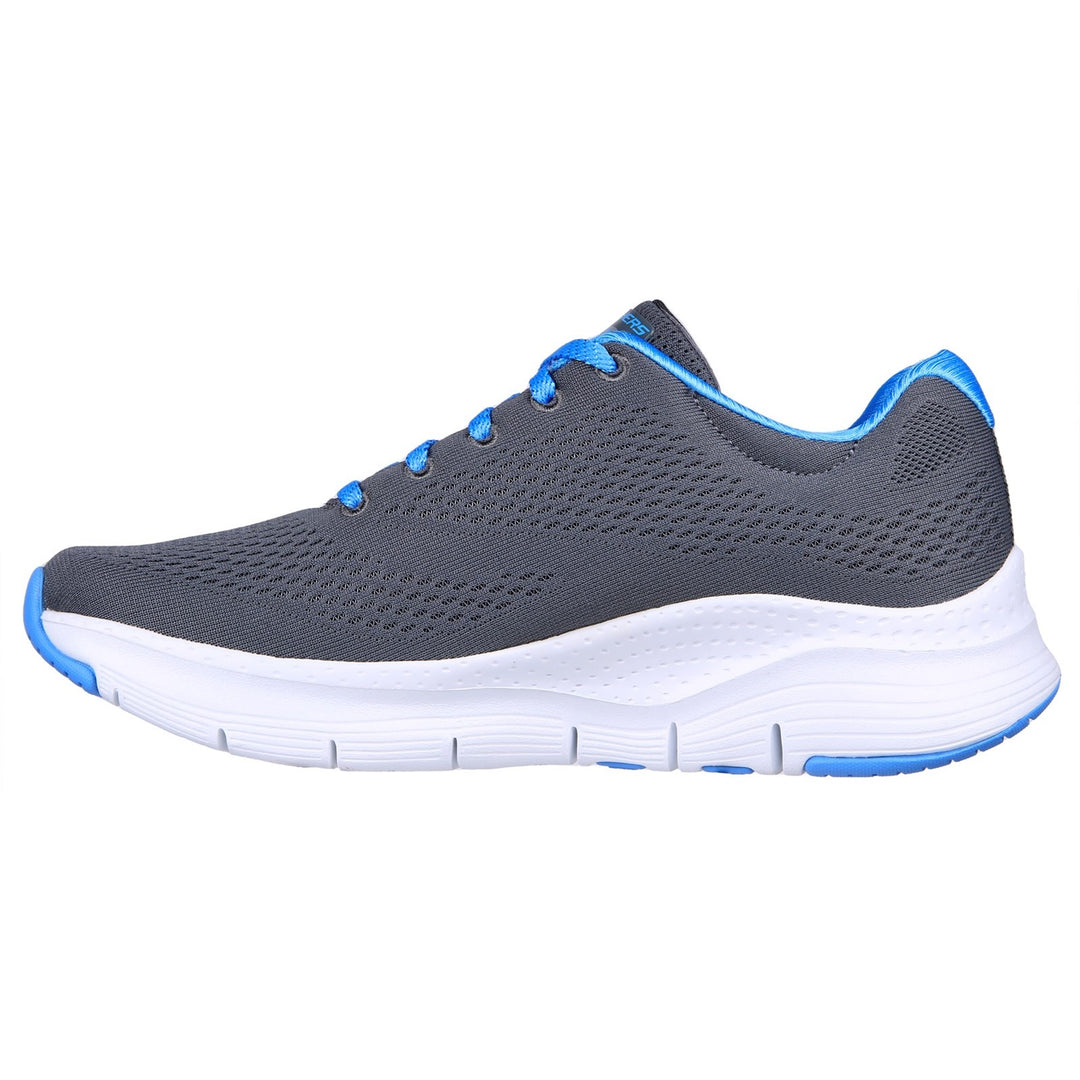 Women's Wide Fit Skechers 149057 Sunny Outlook Trainers in Charcoal/Blue - Image 4