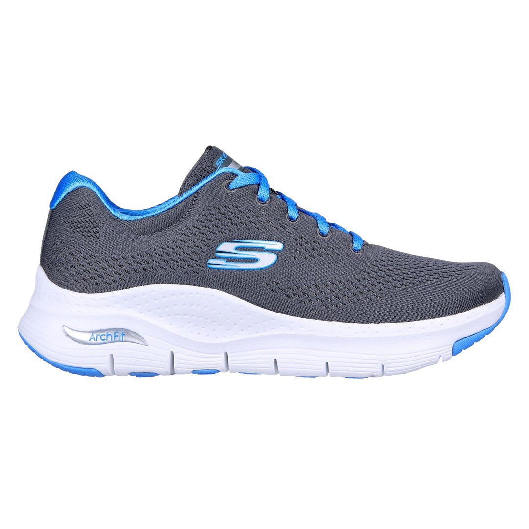 Women's Wide Fit Skechers 149057 Sunny Outlook Trainers in Charcoal/Blue - Image 2