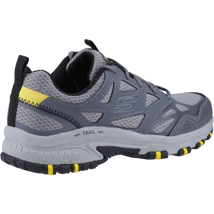 Men's Wide Fit Skechers 237265 Hillcrest outdoor trail Walking Trainers - Charcoal/Black