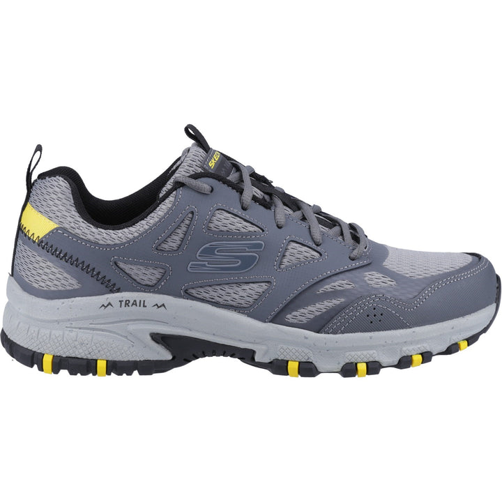Men's Wide Fit Skechers 237265 Hillcrest outdoor trail Walking Trainers - Charcoal/Black