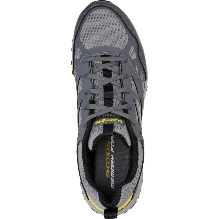 Men's Wide Fit Skechers 237265 Hillcrest outdoor trail Walking Trainers - Charcoal/Black