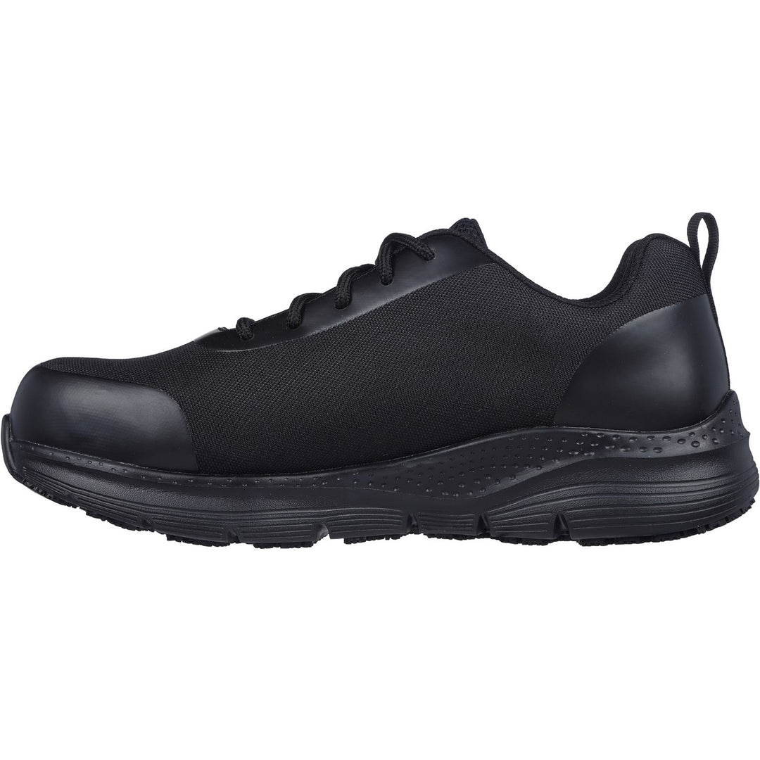 Men's Wide Fit Skechers 200086EC Arch Fit Ringstap Safety Trainers in Black - Image 9