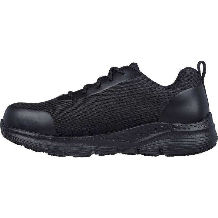 Men's Wide Fit Skechers 200086EC Arch Fit Ringstap Safety Trainers in Black - Image 9