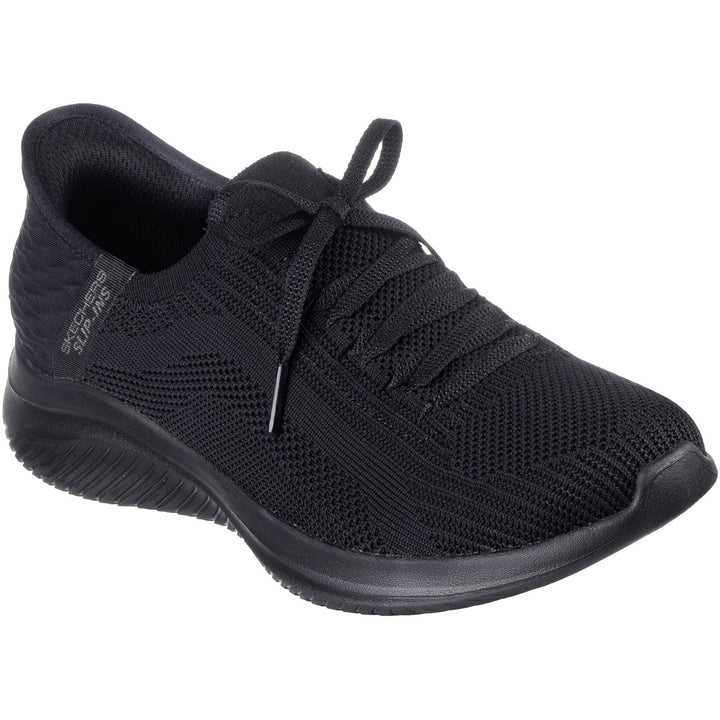 Women's Wide Fit Skechers Slip-ins 149710 Ultra Flex 3.0 Brilliant Path Trainers in Black - Image 1
