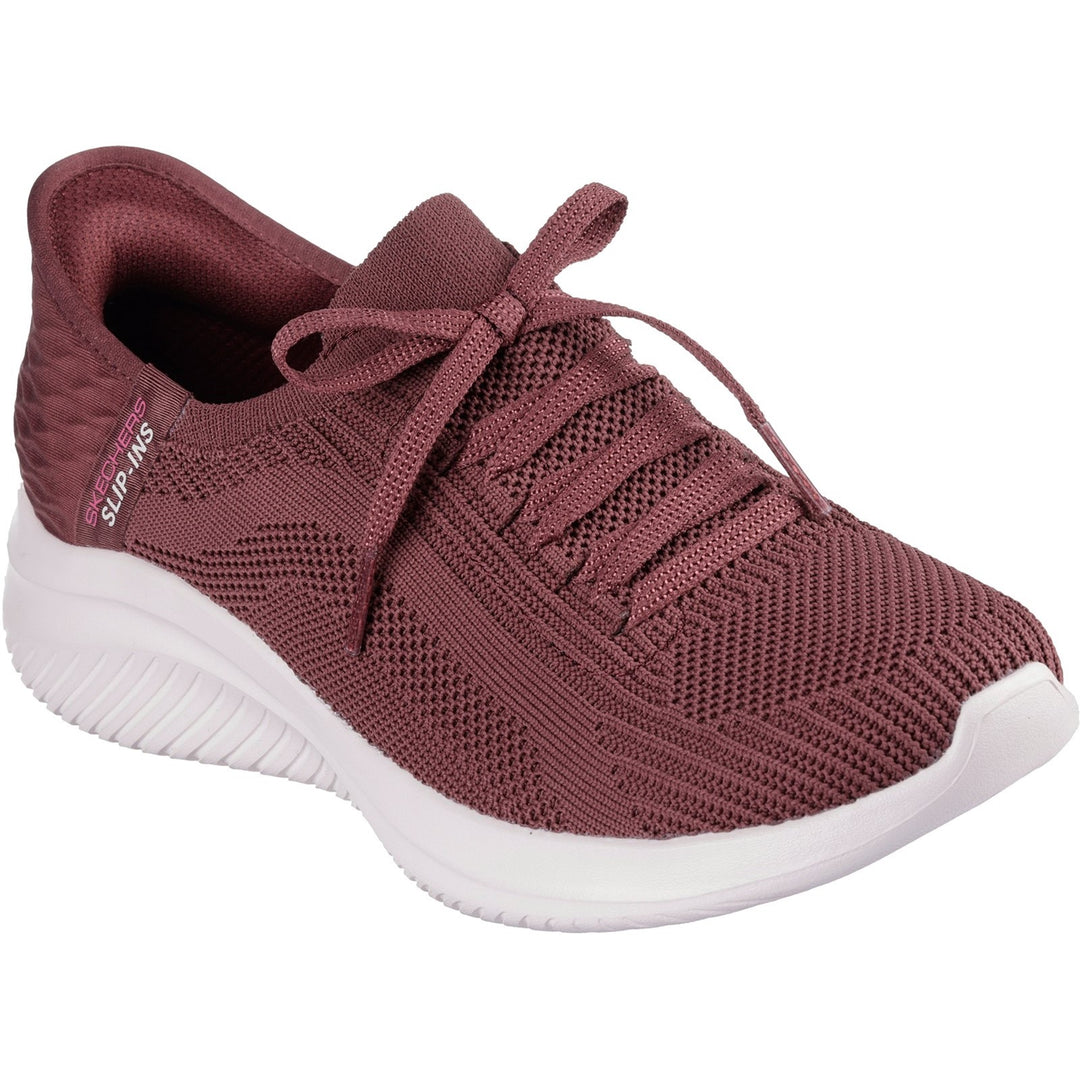 Women's Wide Fit Skechers Slip-ins 149710 Ultra Flex Brilliant Path Trainers in Black - Image 14
