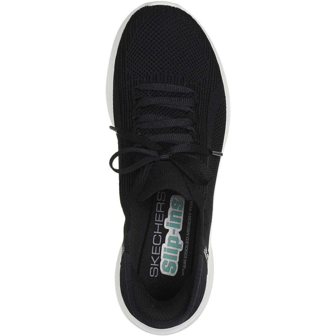 Women's Wide Fit Skechers Slip-ins 149710 Ultra Flex Brilliant Path Trainers in Black - Image 6