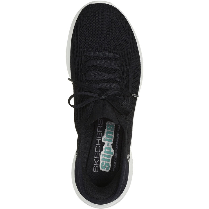 Women's Wide Fit Skechers Slip-ins 149710 Ultra Flex Brilliant Path Trainers in Black - Image 1