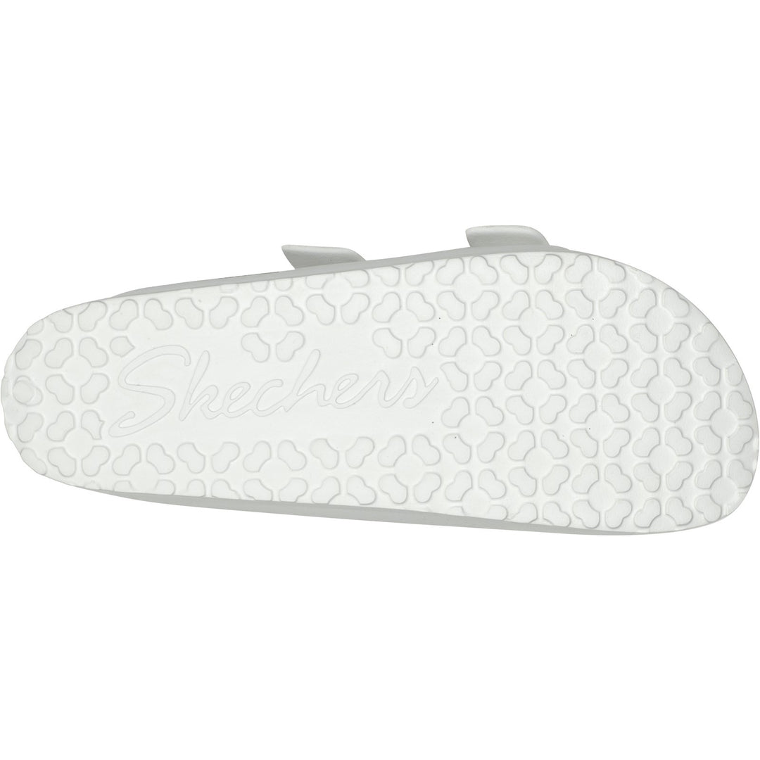 Women's Wide Fit Skechers 111590 Foamies Arch Fit Cali Breeze 2.0 Slippers in White - Image 6