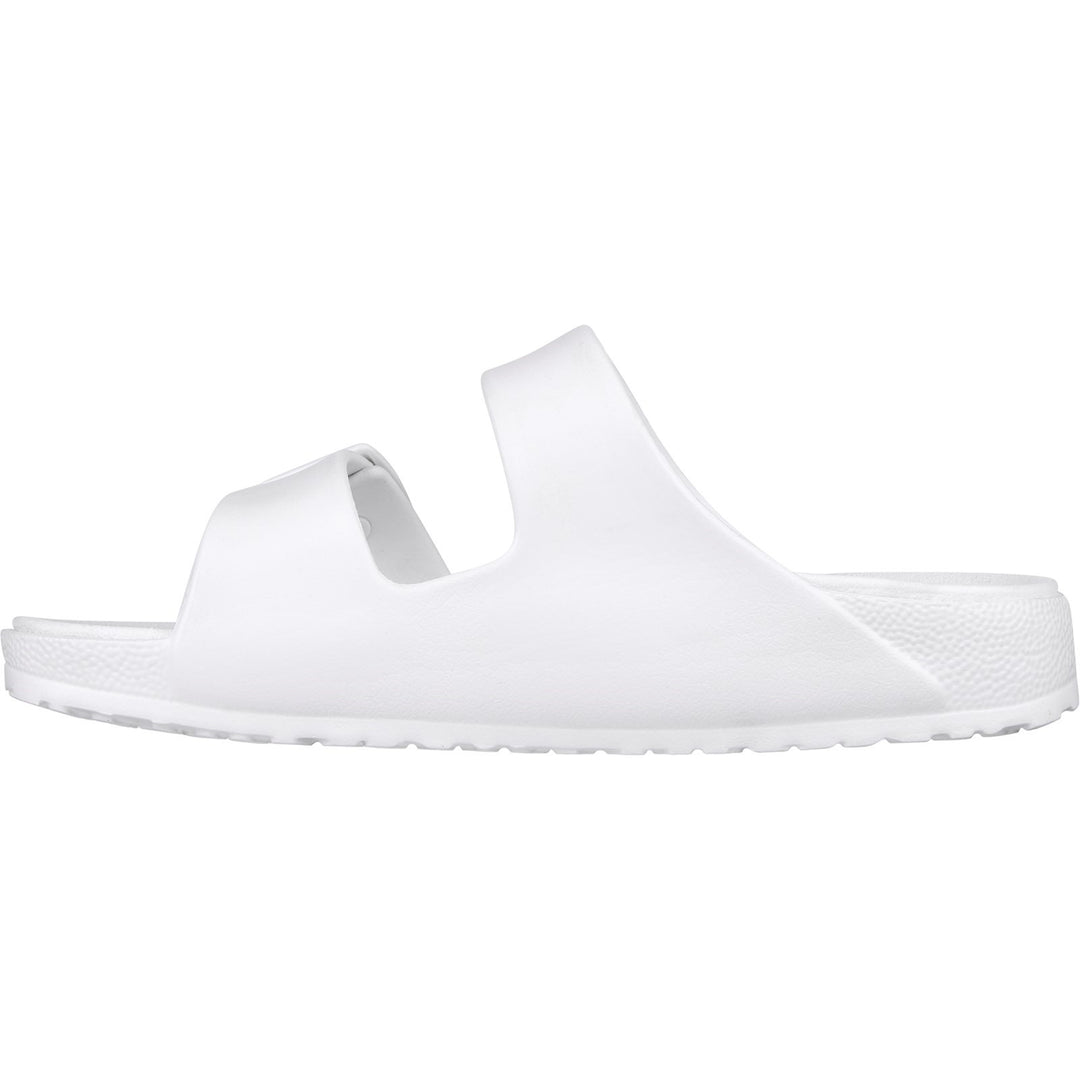Women's Wide Fit Skechers 111590 Foamies Arch Fit Cali Breeze 2.0 Slippers in White - Image 4