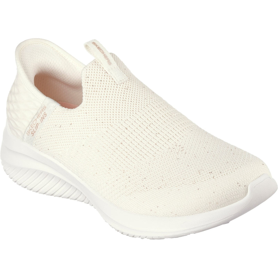 Women's Wide Fit Skechers 149594 Slip-ins Ultra Flex 3.0 Trainers -  Black/Rose Gold in Black/Rose Gold - Image 8
