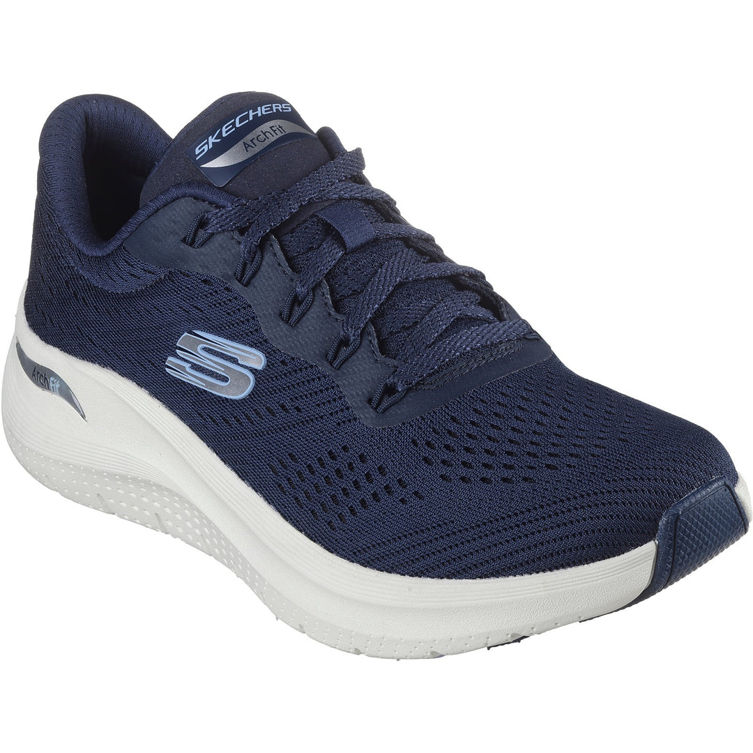 Womens Wide Fit Skechers 150051 2.0 Arch Fit Big League Trainers in Black/Black - Image 8