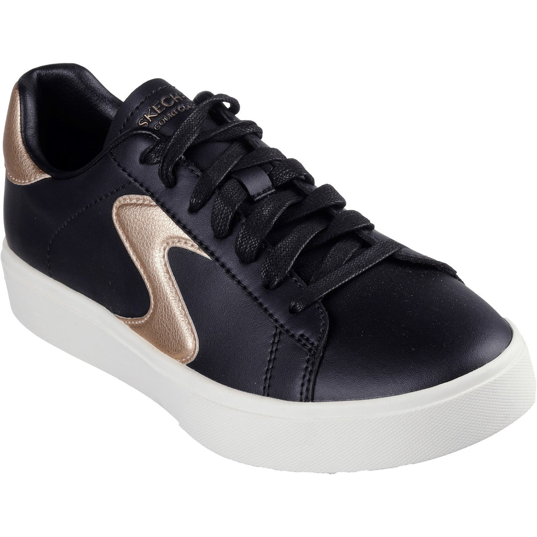 Women's Wide Fit Skechers 185016 Eden Lx Beaming Trainers - Black/Rose Gold in Black/Rose Gold - Image 3