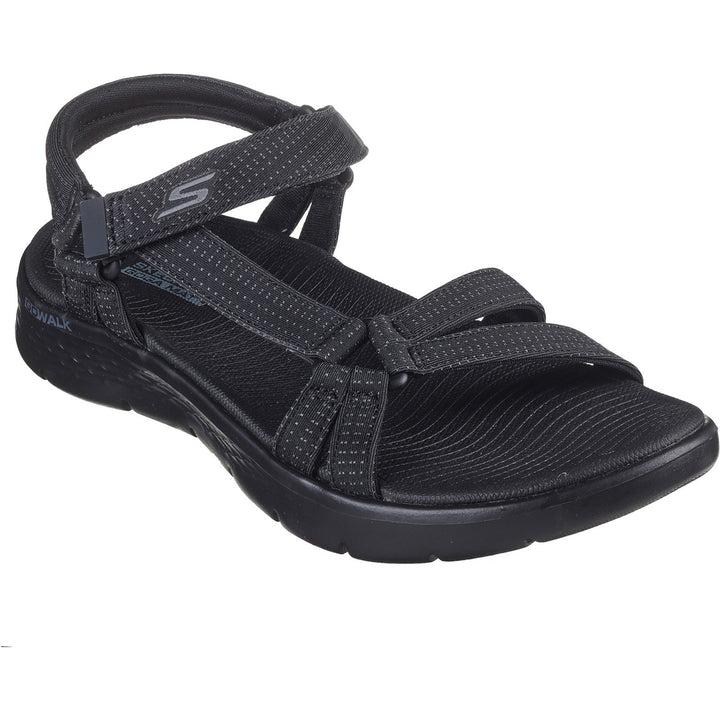 Women's Wide Fit Skechers 141451 Go Walk Flex Sublime Sandals in Navy - Image 1