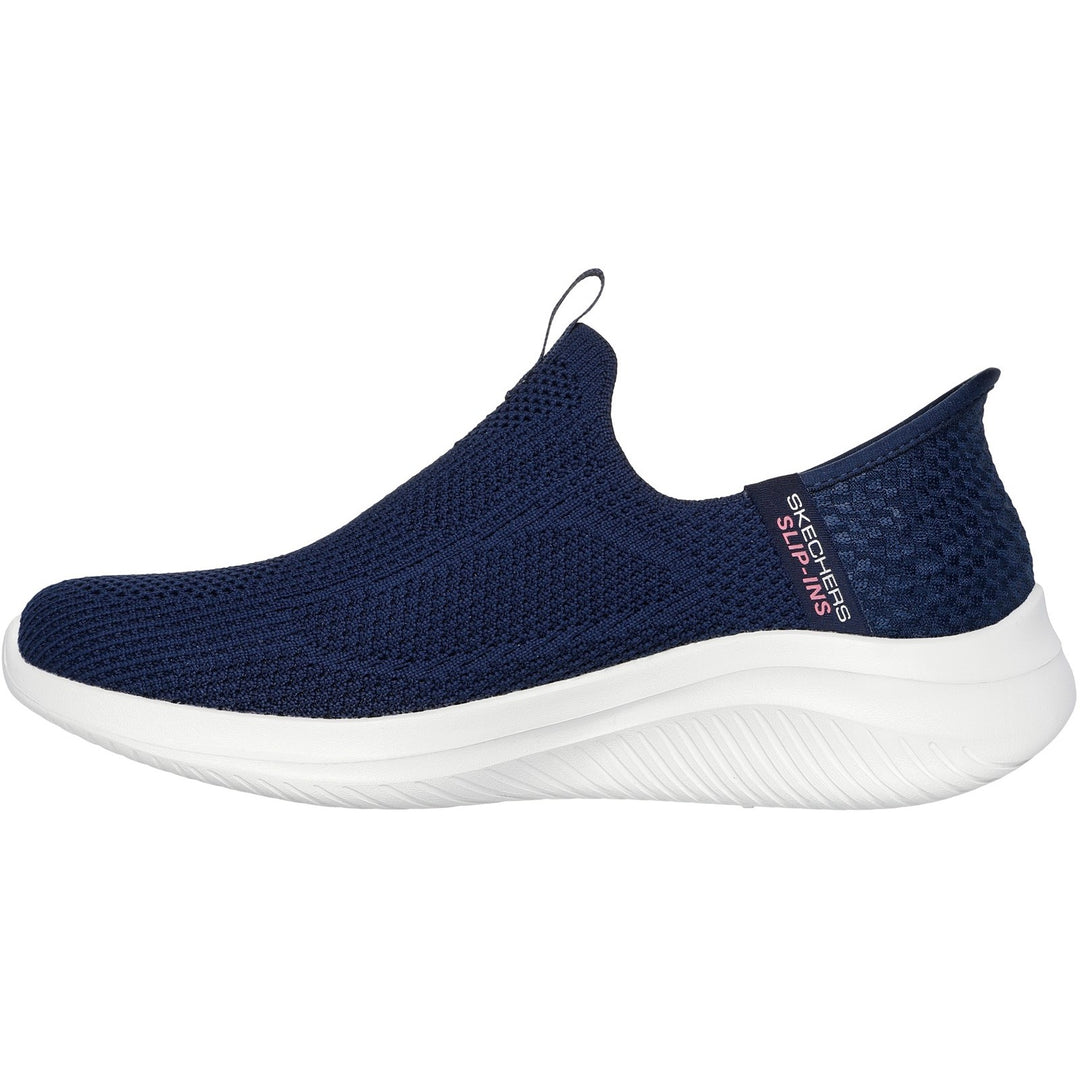 Women's Wide Fit Skechers 150450 Slip-ins Ultra Flex 3.0 Easy Win Trainers in Black/White - Image 10